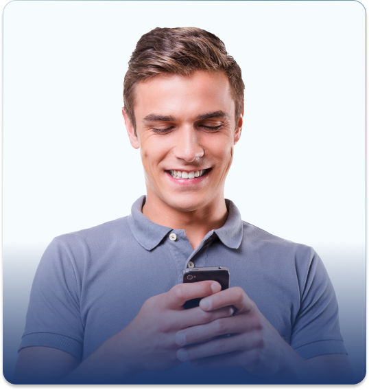 Young man booking a dental appointment on phone